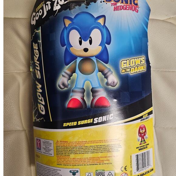 Heroes of Goo Jit Zu Sonic the Hedgehog Glow Surge Sonic Stretch Figure NWT - Picture 2 of 6